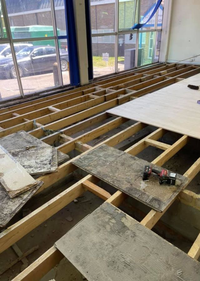 A worker on a construction site