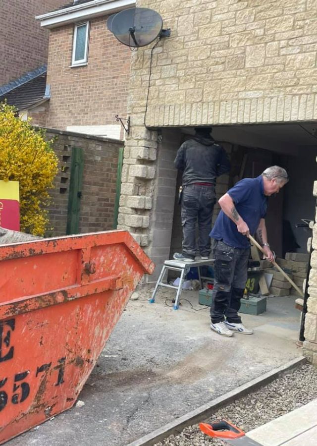 A worker on a construction site