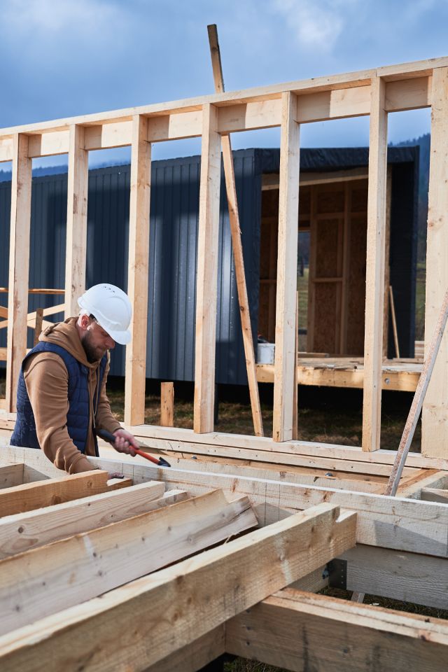 A worker on a construction site