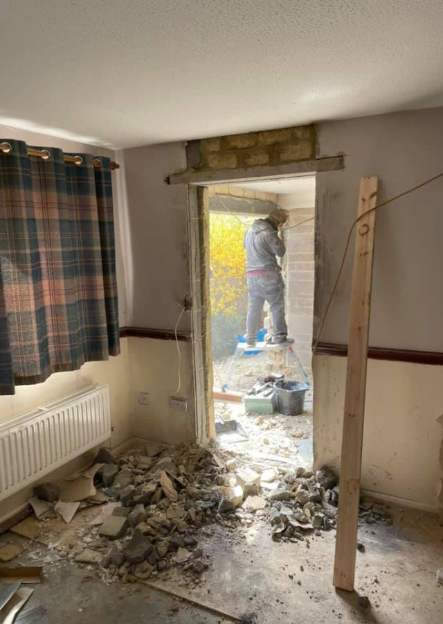 A worker on a construction site