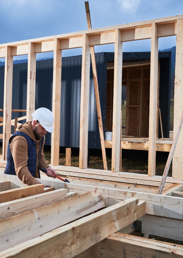 A worker on a construction site